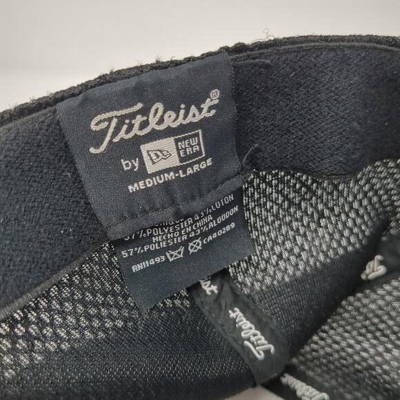 Titleist FJ Pro V1 Fitted Hat Black Large Spell Out Embroidered New Era - Picture 9 of 9